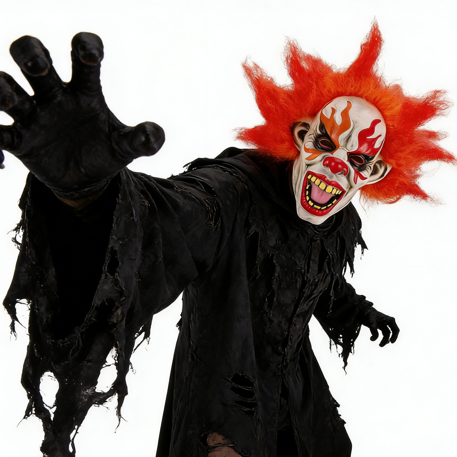 Cosplay Flame Prop - 1Pc Handmade Scary Clown Mask Fluffy