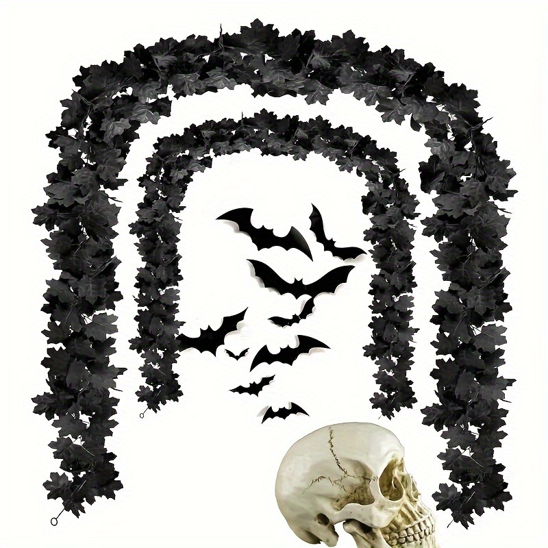 Cosplay Bat Prop - Black Maple Leaf Garland - Realistic