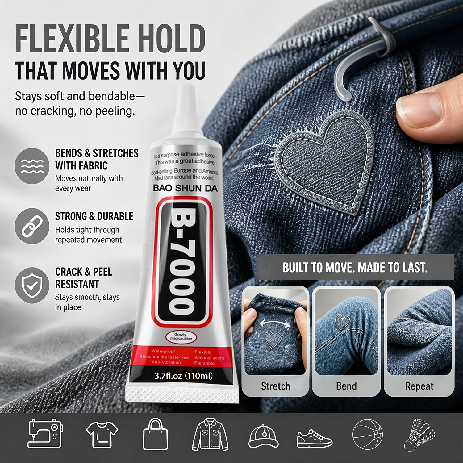 B-7000 Fabric Glue Permanent a - огляд і ціна Contact Cement Glue