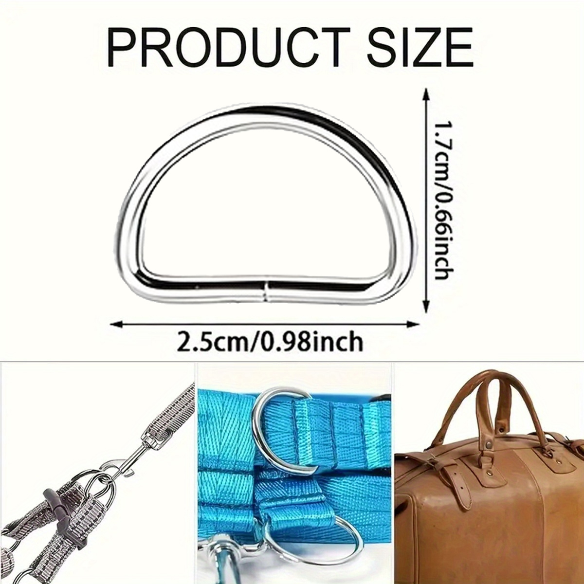 30/60/100Pcs D-ring buckle sta - огляд і ціна D Ring Strap