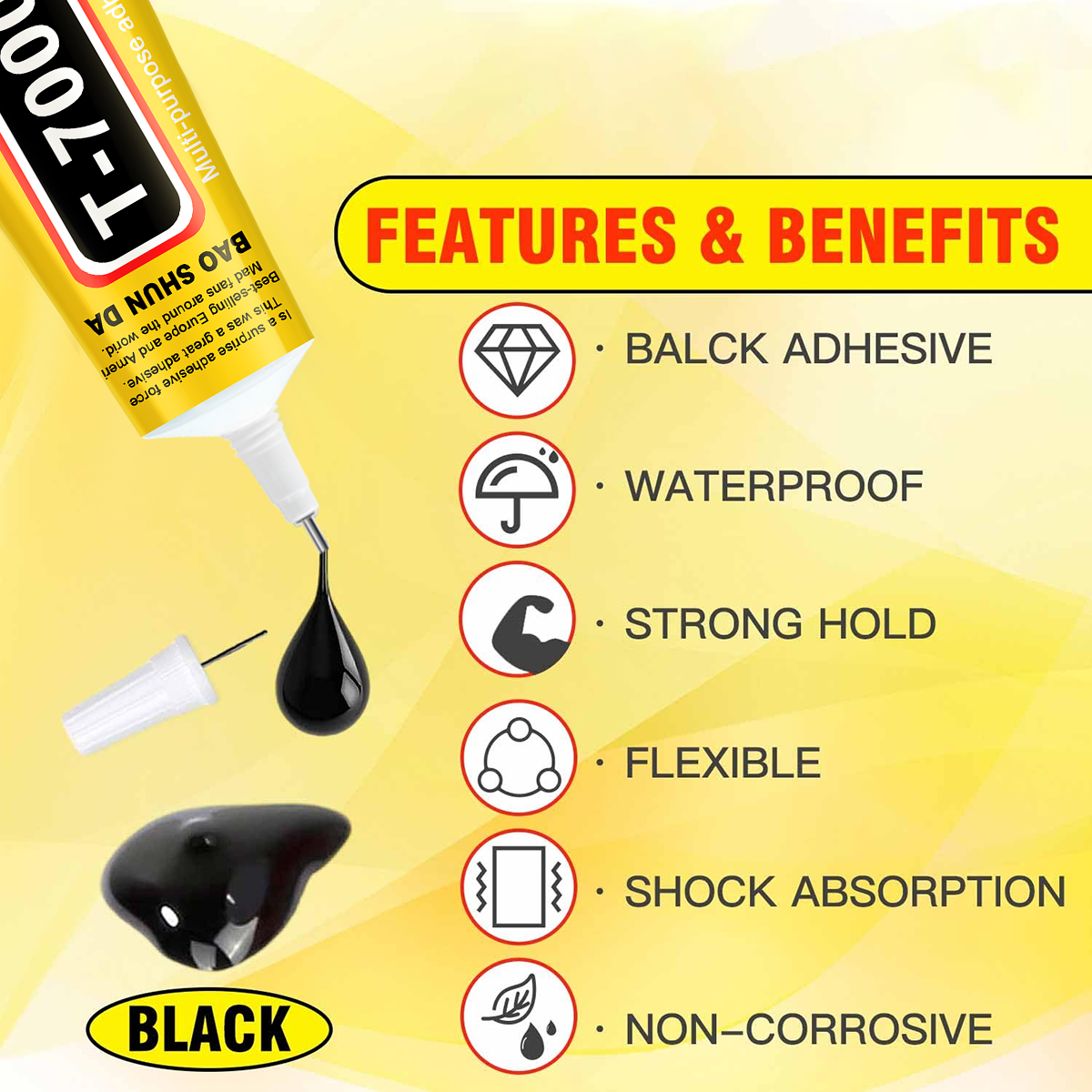 T7000 Upgrade Black Contact Ce - огляд і ціна Contact Cement Glue