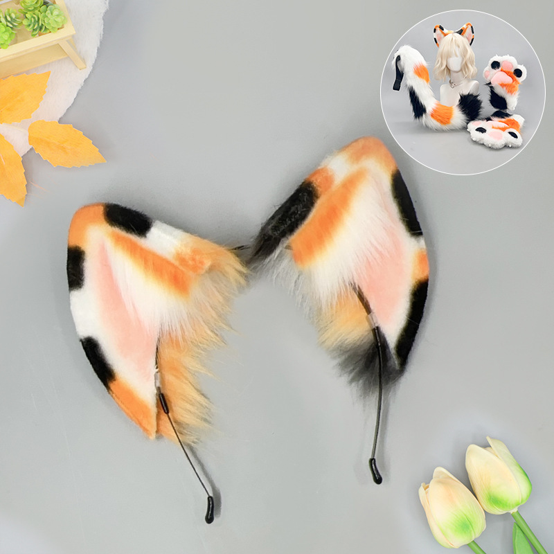 Furry Cat Ears Tail Paws Set C - огляд і ціна Detachable Cosplay Prop