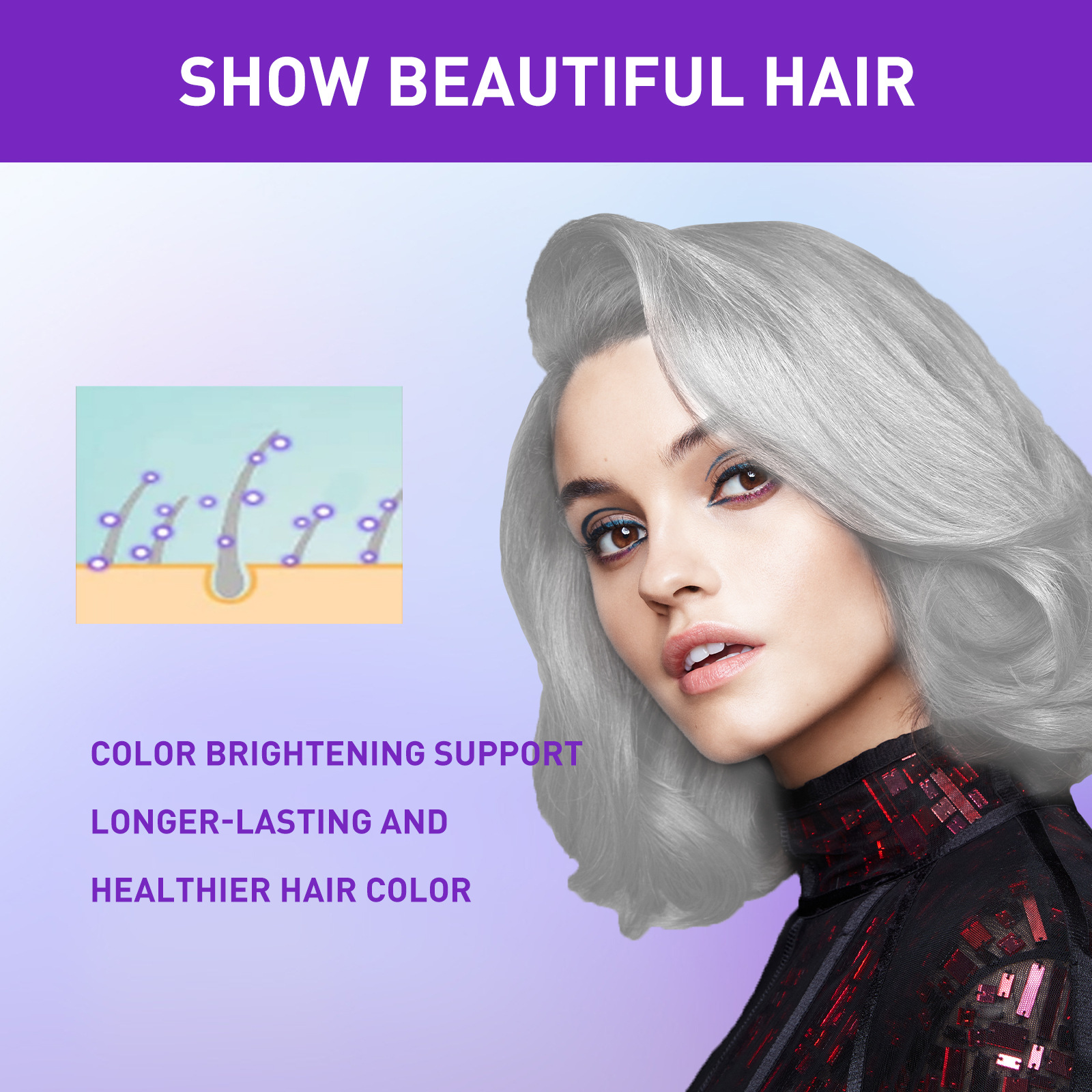EELHOE Purple Shampoo for Blon - огляд і ціна Hair Spray Color