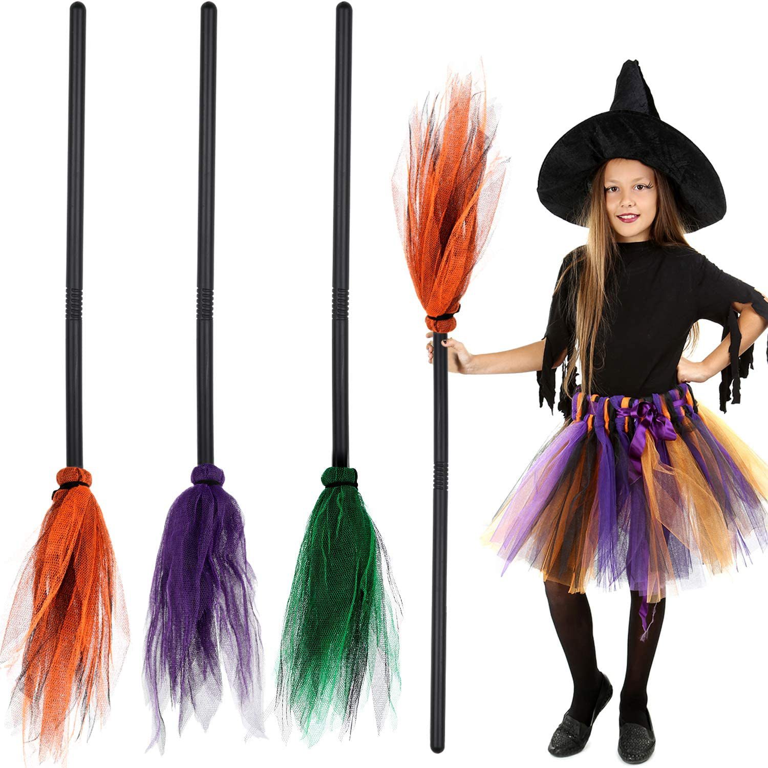 Halloween LED Witch Broom, Det - огляд і ціна Detachable Cosplay Prop