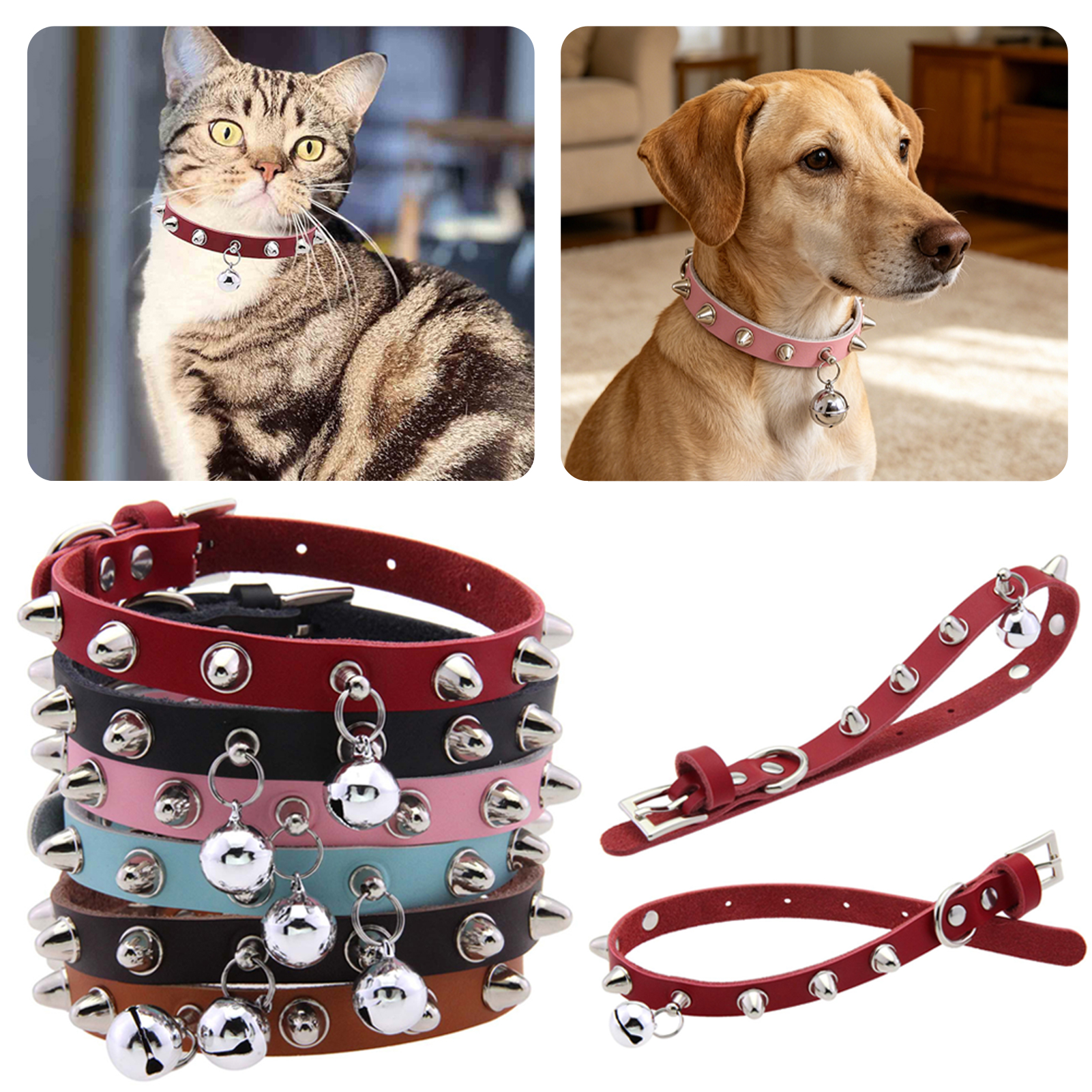 Leather Cat Collar With Bell D - огляд і ціна D Ring Strap