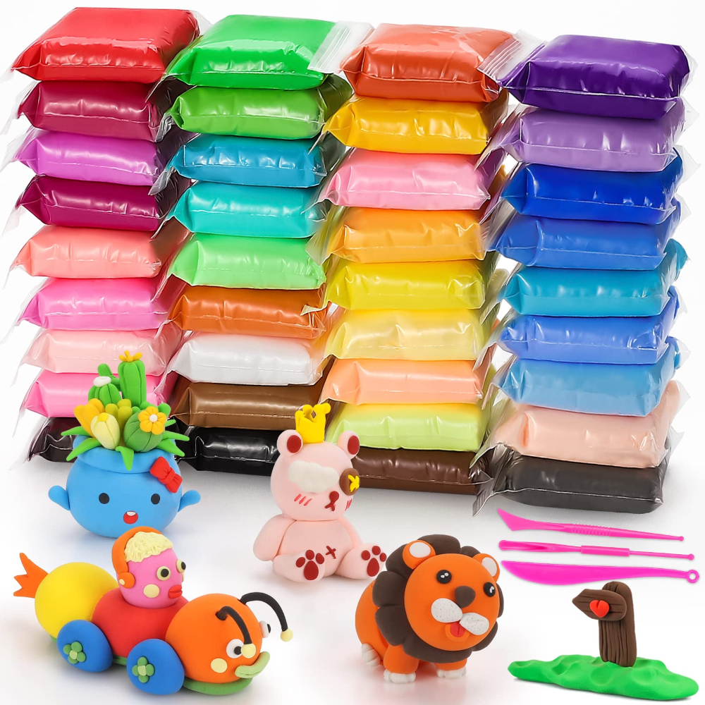 Air Dry Modeling Clay Kit Soft - огляд і ціна Foam Clay Sculpt