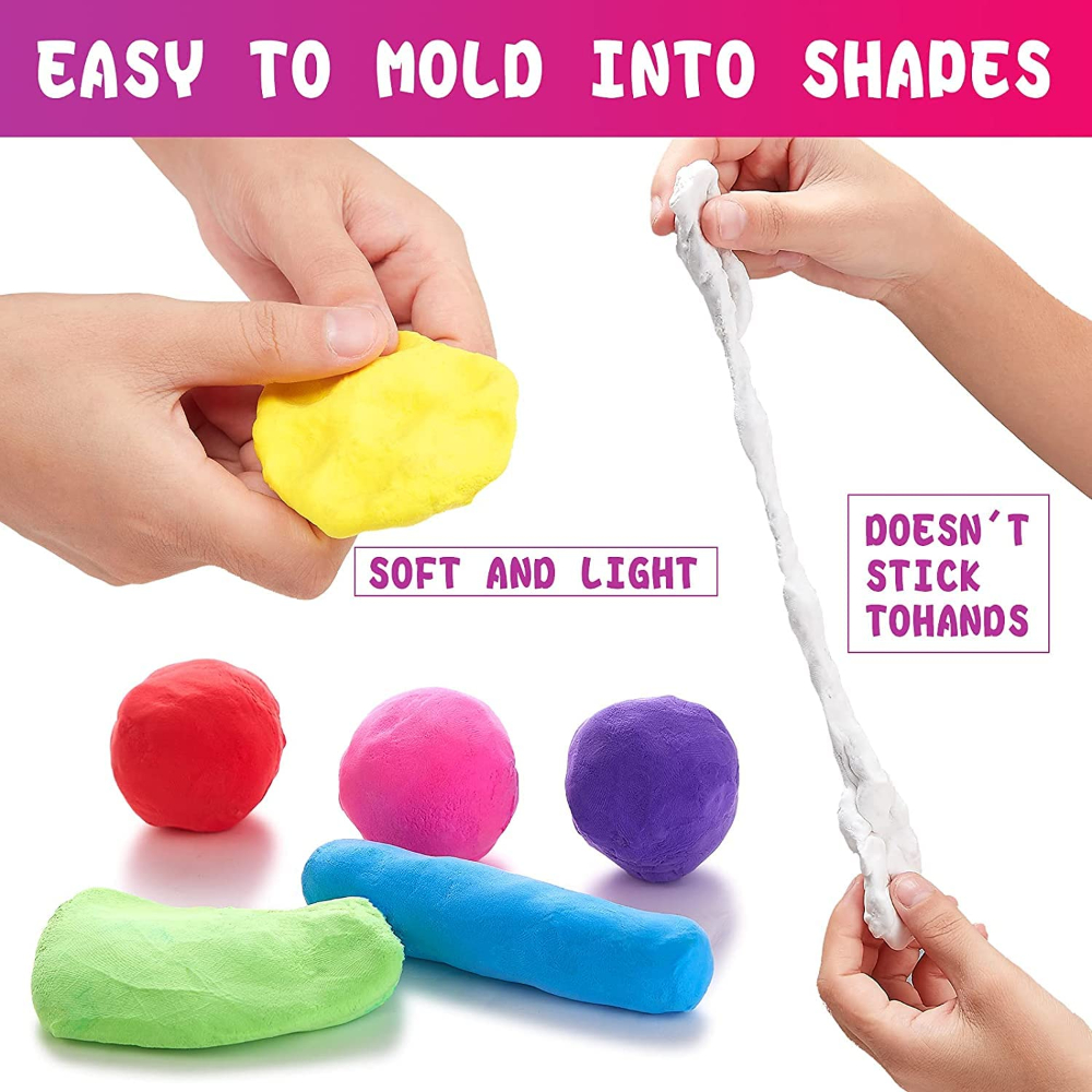 Air Dry Modeling Clay Kit Soft - огляд і ціна Foam Clay Sculpt